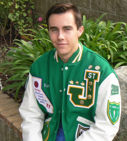 Kevin Cruden wearing a green color jacket